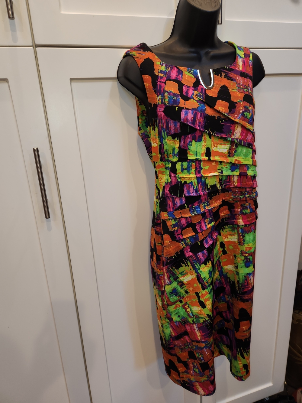 🍉Joseph Ribkoff Abstract Midi Dress - Picture 2 of 8